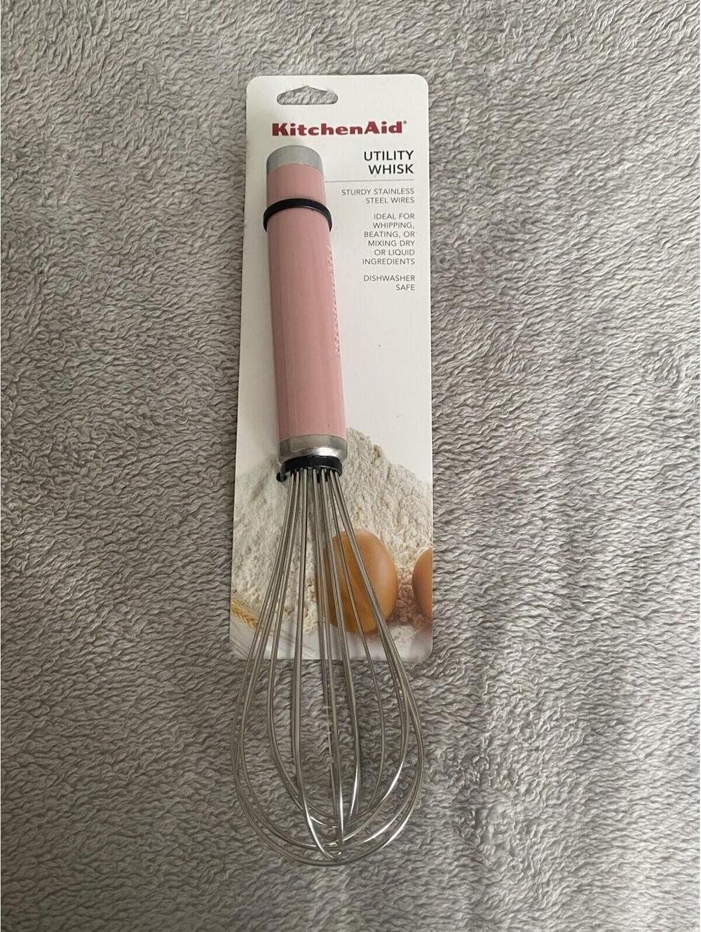 KitchenAid Utility Whisk - (Dried Rose - Darker Pink) KE060OHDRA Glossy Handle